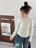 Yuchen Girls' Solid Color Knitwear: Winter 2025 Comfortable Warm Base Layer