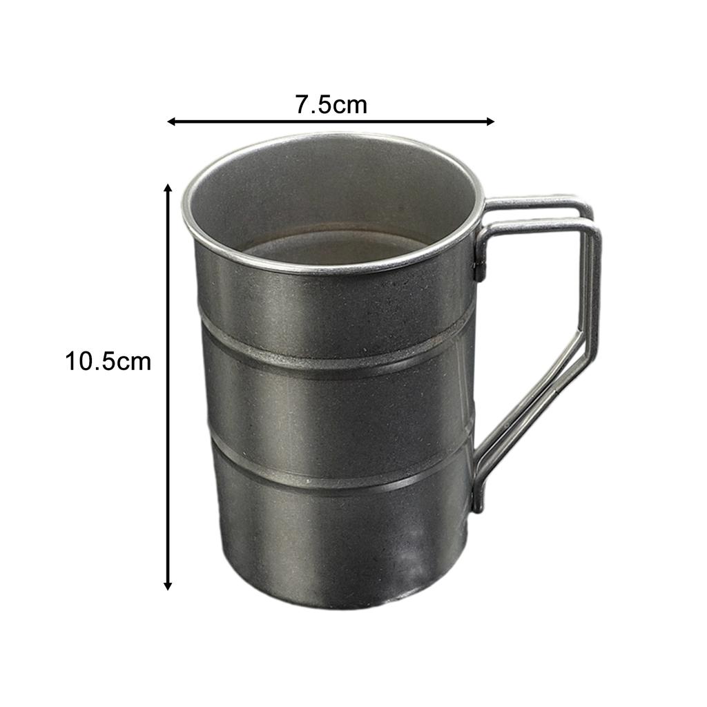 Stainless Steel Camping Mug Home Decor Photography Props Drinking Cup Coffee Mug for RV Party BBQ Backpacking Gear Outdoor