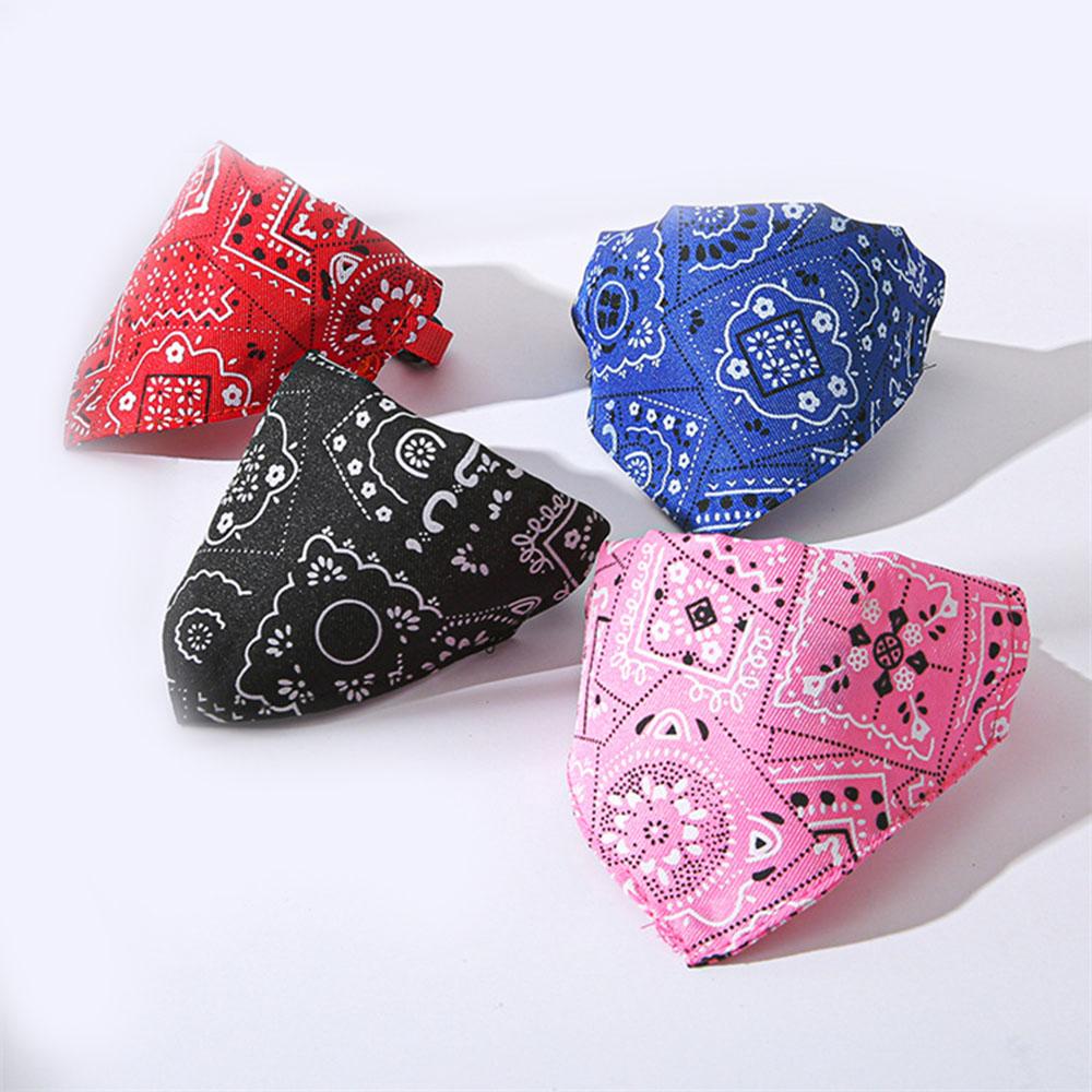 Dog Bandanas Bibs Large Pet Scarf Adjustable Pet Cotton Plaid Washable Bow Tie Collar Cat Dog Scarf Big Dog Accessories Kerchief