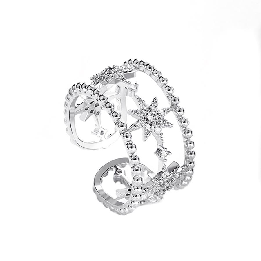 Trendy Diamond Butterfly Heart Open Ring - Unique Musical Note Design for Couples