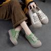 GKTINOO 2025 New Spring Genuine Leather Women Shoes Sneakers Lace-up Sewing Flat Handmade Leisure Comfortable Ladies Shoes