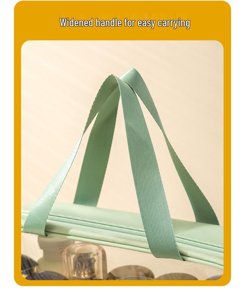 Summer Cooling Transparent Waterproof Makeup Bag - Large Capacity, Portable, Fashionable Storage Solution.