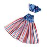 4th of July Porch Goose Outfit Independence Day Red White Blue Patriotic Goose Costume for 20"/27" Goose Statue