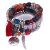 DIEZI Bracelets Perles Cristal Bohème pour Femmes Hommes Bracelet Féminin Pompon Charms Pierre Naturelle Bracelet Cadeau pulseira feminina