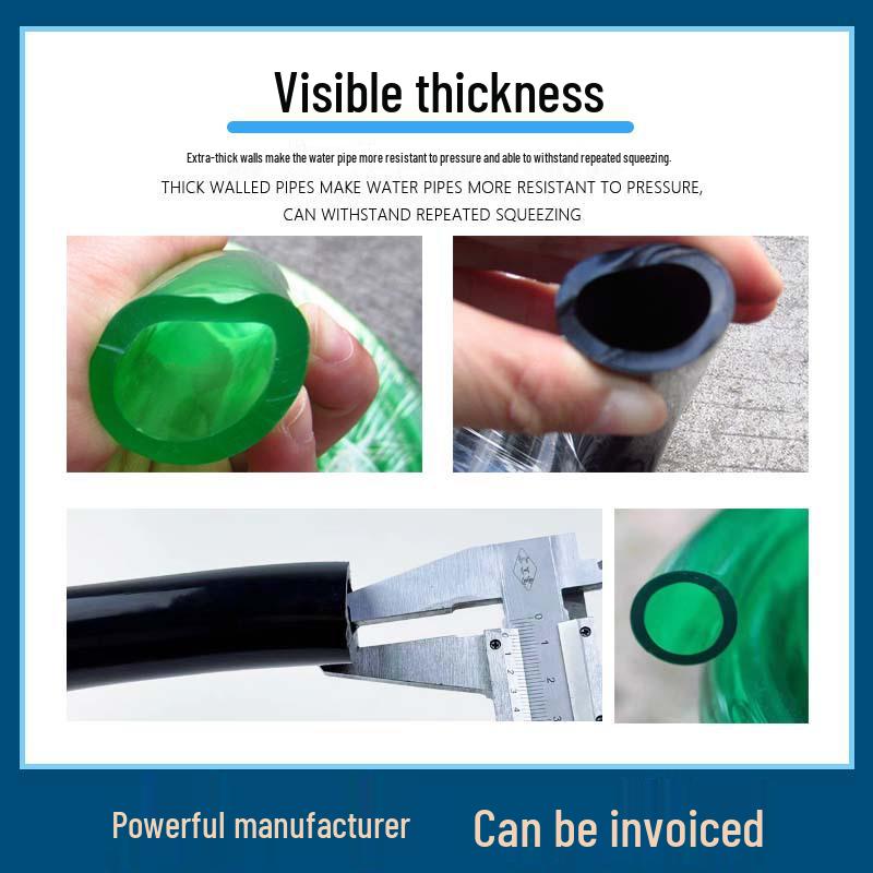 Thickened Green PVC Antifreeze Watering Hose - Soft, Flexible, Rubber Water Tube