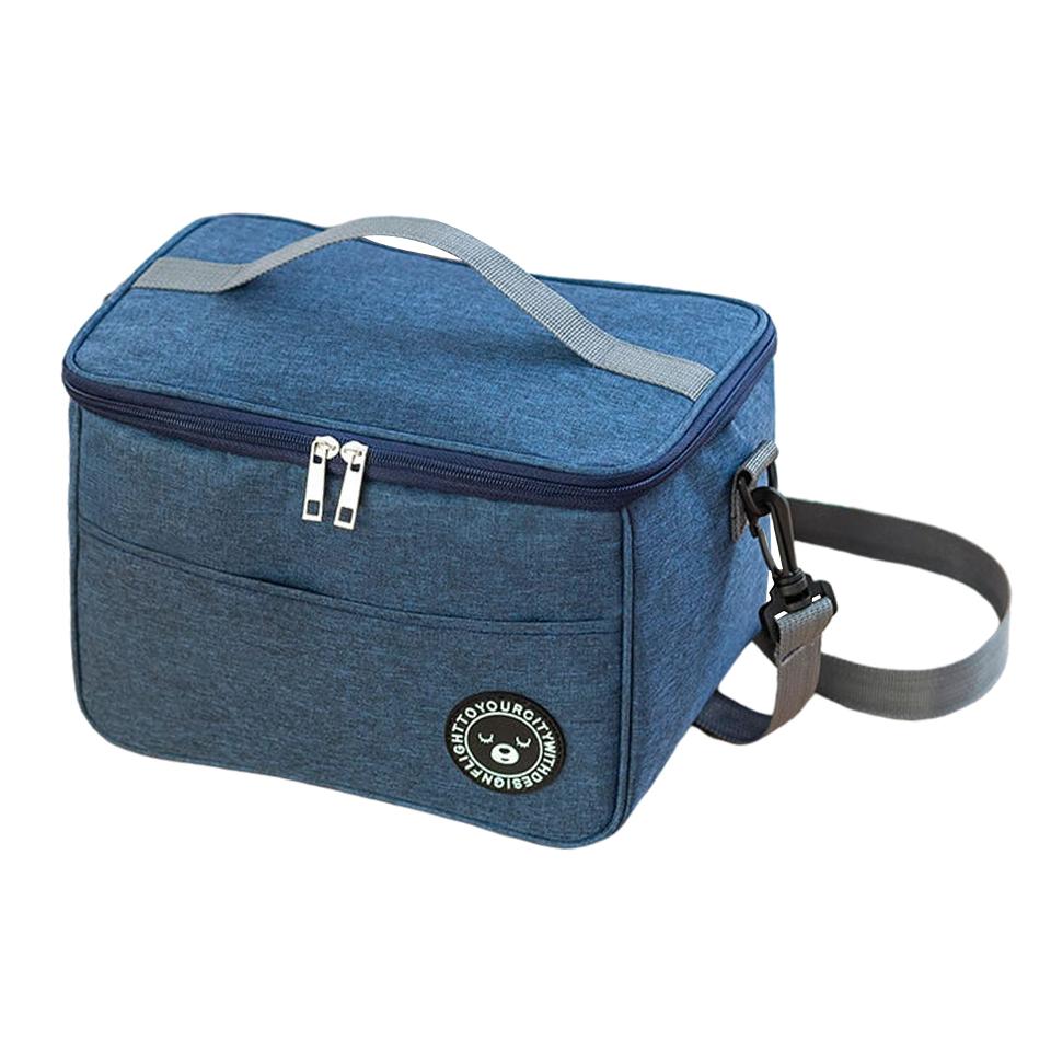 Insulated Lunch Box Men Women Travel Portable Camping Picnic Bag Cold Food Cooler Thermal Bag Kids Insulated Case with Strap