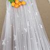 75×300cm Pearl Chiffon Table Flag Semi Transparent Sheer Drapes Wedding Table Decoration Gauze Mesh Pearl Chiffon Fabric