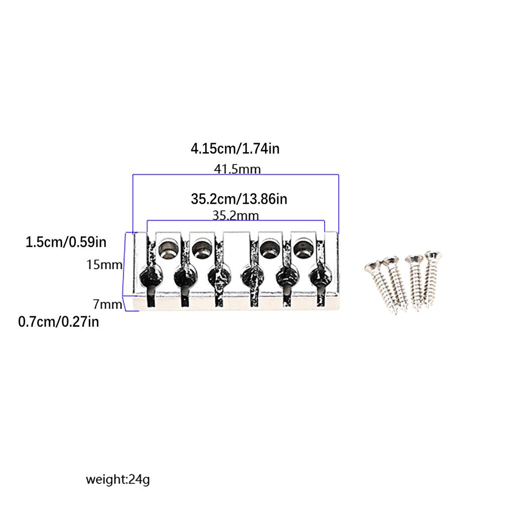Headless Electric Guitar Nut Parts Adjustable Headless Electric Guitar 6 String Zinc Alloy Lock Locking Nut With Mounting Screws