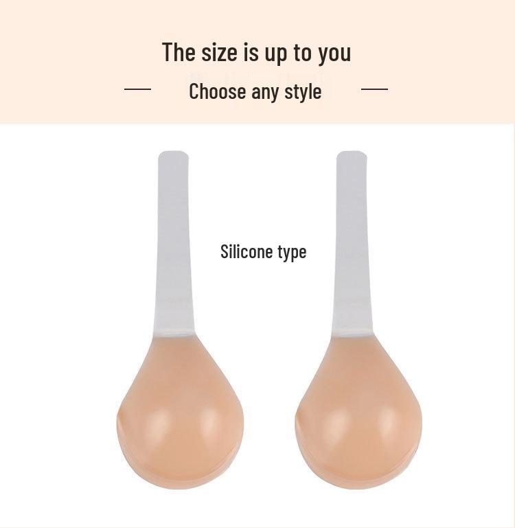 European and American Plus Size Silicone Push-Up Bra: Anti-Sagging Seamless Lift with Beautiful Back Design for Women.