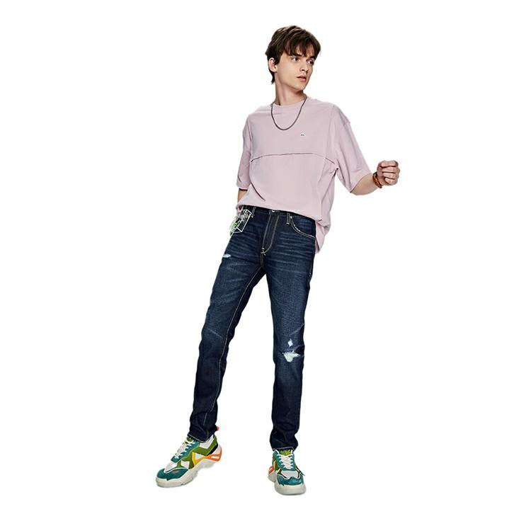 Solid Color Round Neck Pullover Short Sleeve T-Shirt Men tops Dirty-Pink LMT0045084DR00FA02857