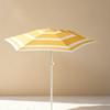 Striped Patio Umbrella with Six Ribs Protection for Courtyard