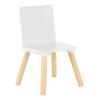 GINGER HOME Wooden Children's Chair, Scandinavian Style, MDF and Pine, Rounded Edges, White, 26.8x26.8x50 Cm