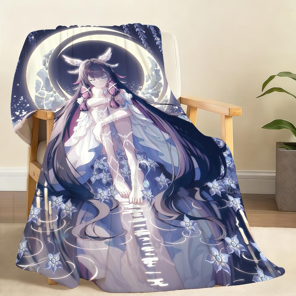 Hot Game G Genshin Impact C ColumbinaS Blanket For Soft Throw Blanket for Picnic Bed Sofa Home Bedroom Cozy Warm Comfortable