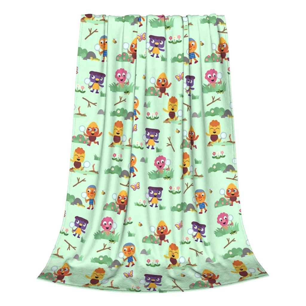 Noodle & Pals Micro Super Simple Blanket Nursery Rhymes Grass Flannel Novelty Soft Throw Blanket Covering Sofa All Season Couch