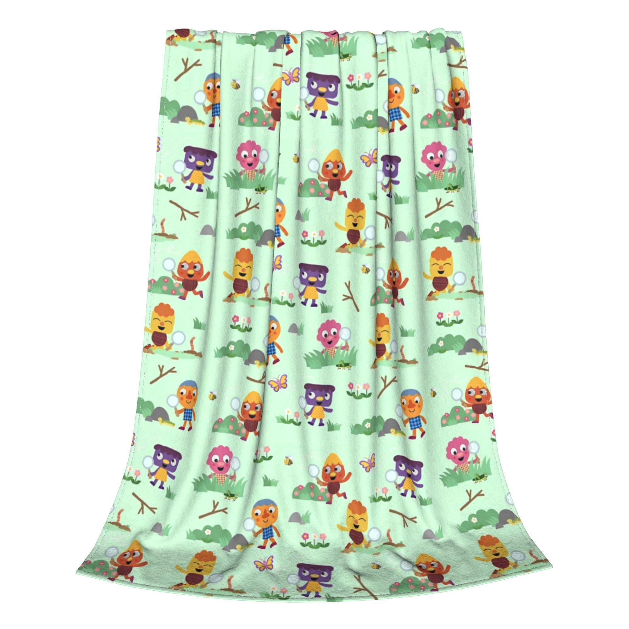 

Noodle & Pals Micro Super Simple Blanket Nursery Rhymes Grass Flannel Novelty Soft Throw Blanket Covering Sofa All Season Couch 30x40in