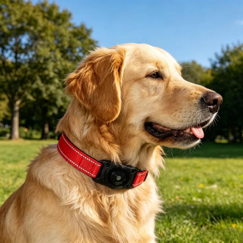 Dog Cat Pet Collar GPS Tracker Apple Find My Certified IP68 Waterproof Anti Lost Reflective Adjustable S M L