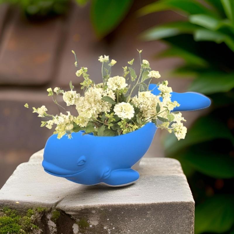 Dolphin Silicone Moulds Flower Pots Molds Plaster Molds Handmade Epoxy Resin Molds Succulent Plant Molds for Concrete