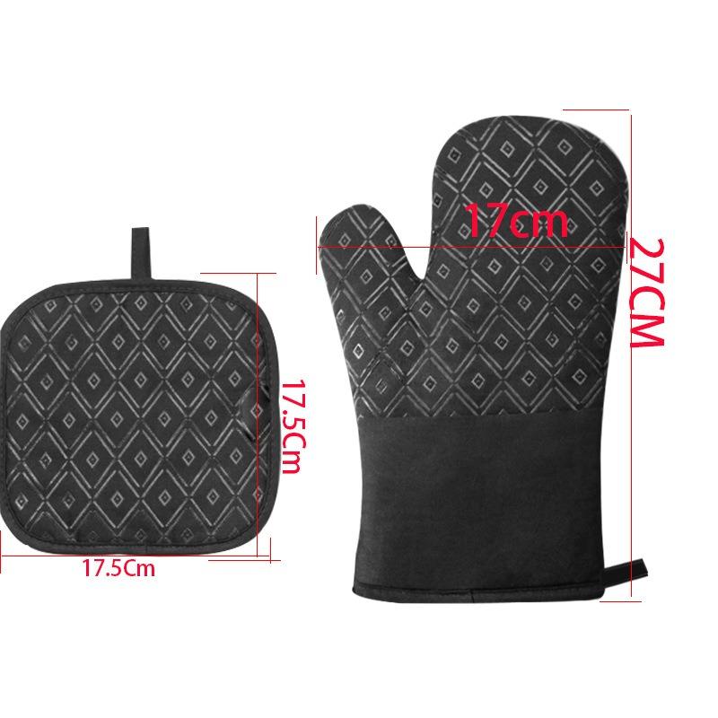

Anti Slip and High-temperature Resistant Microwave Oven Gloves Baking Oven Heat-resistant Gloves 2-piece set різнокольоровий