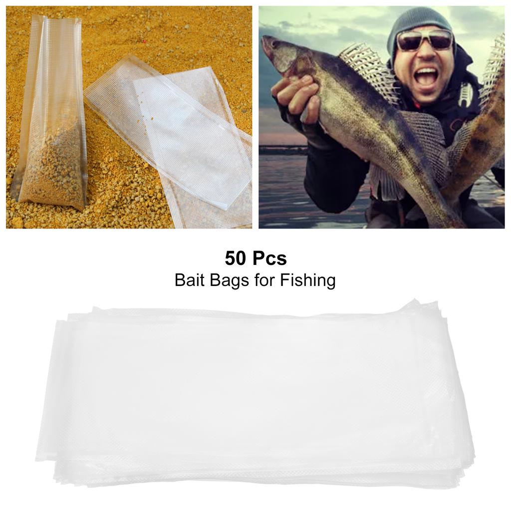 PVA Water Soluble Baits Bags for Fishing European Carp Fishing Bait Bags (50 Pieces)