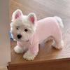 Dog German velvet warm four-legged clothes autumn and winter than bear teddy small dog cat pet bottoming shirt loungewear