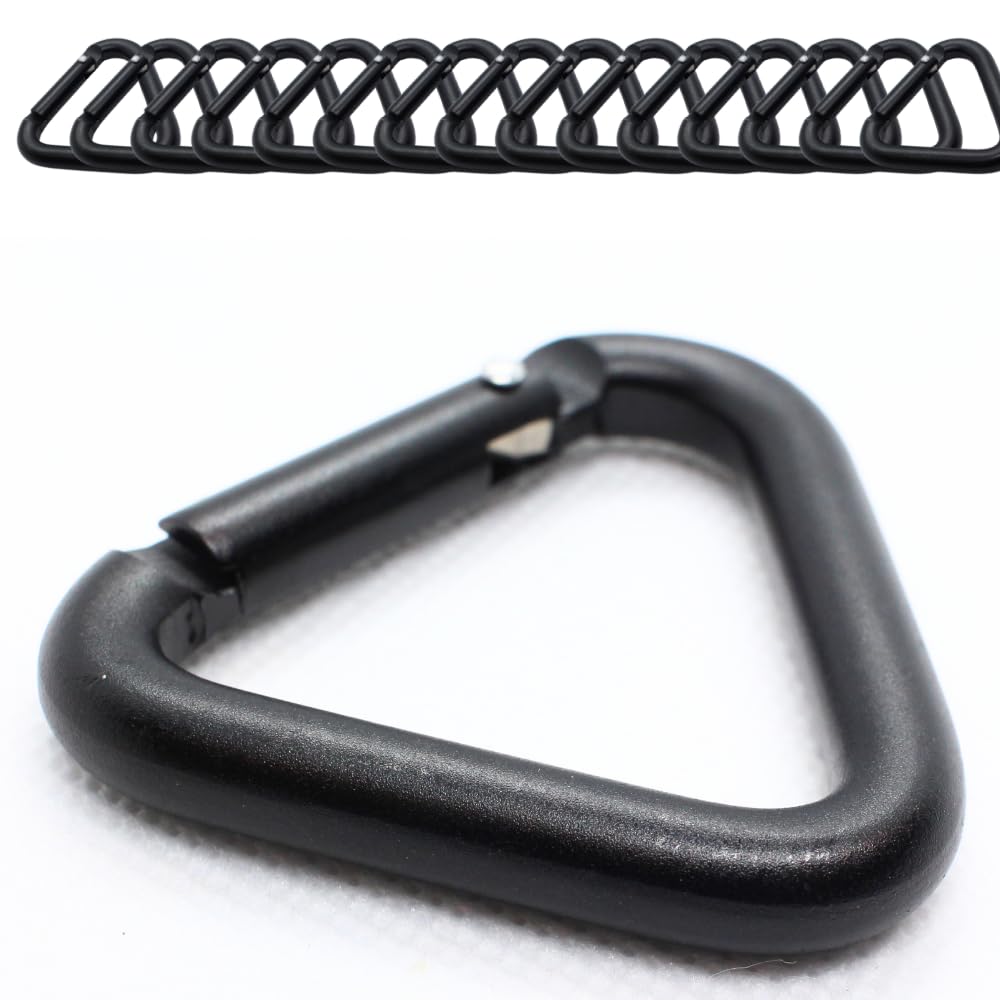 

Kobe Shine Carabiners 16 Strength Approximately 70kg Made of Aluminum Alumite Processed for Tarps and Tent Black 16 [Triangular Pieces] (Mad - Pieces)