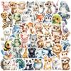 50PCS Cute Watercolor Animals Graffiti Stickers Phone Wall Scrapbook Motorcycle Waterproof Cartoon Sticker