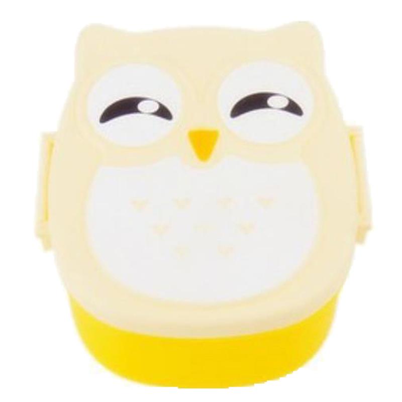 Мультфильм Сова Форма Bento Box Портативный Контейнер Для Пищевых Продуктов С Ложкой Для Уличного Использования 589₽