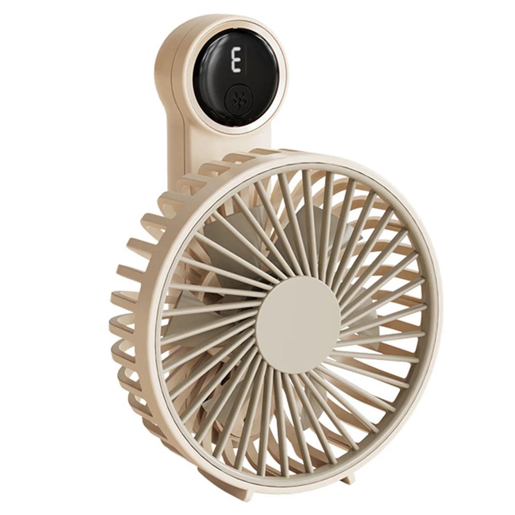 

Портативный вентилятор для путешествий, перезаряжаемый через USB, 3 скорости, складной персональный вентилятор, мощность, цифровой дисплей, складной портативный вентилятор для шеи, 1200 мАч белый