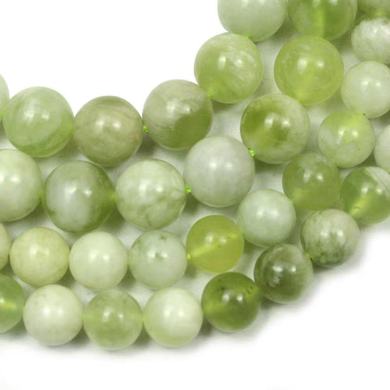 Natural 7A Jadeite Round Beads - Sanjiazi Emerald Green for DIY Bracelet and Jewelry Making 8mm Beads