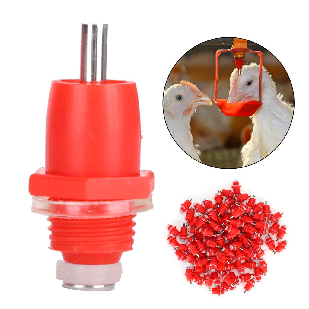 100 stk Kylling Toveis Type Automatisk Drikkekopp Vannautomat Drikkenippel
