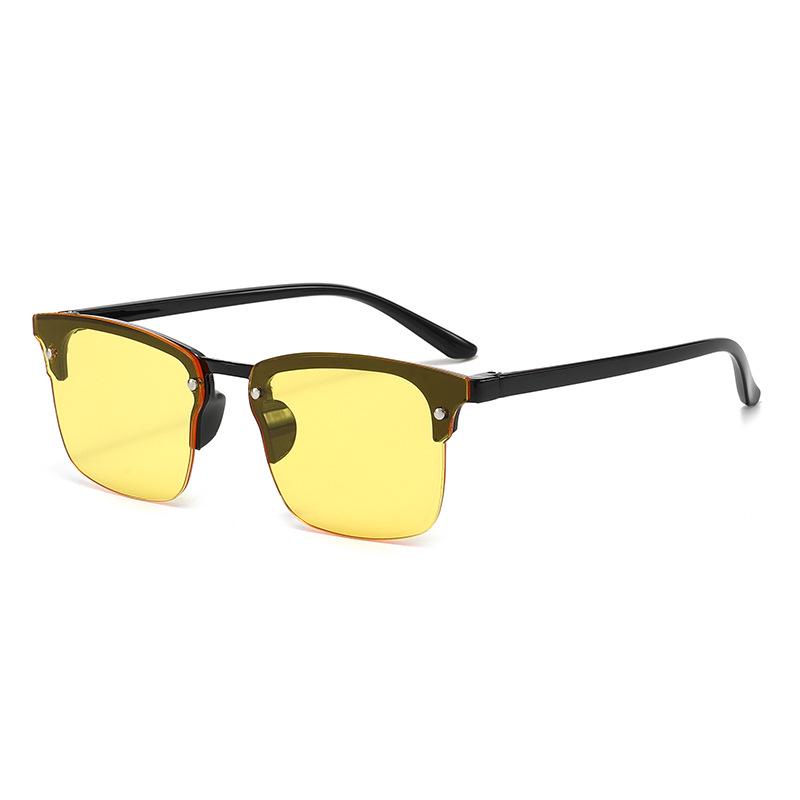 Trendy Men's Half-Frame Sunglasses - Cross-Border Sun Protection for Photography