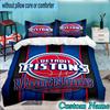 Custom Name 3PCS Detroit Basketball Art Bedding Set,Including  Duvet Cover And 2pcs Pillowcases Perfect for Bedroom,Dormitory,Fan Christmas Gift