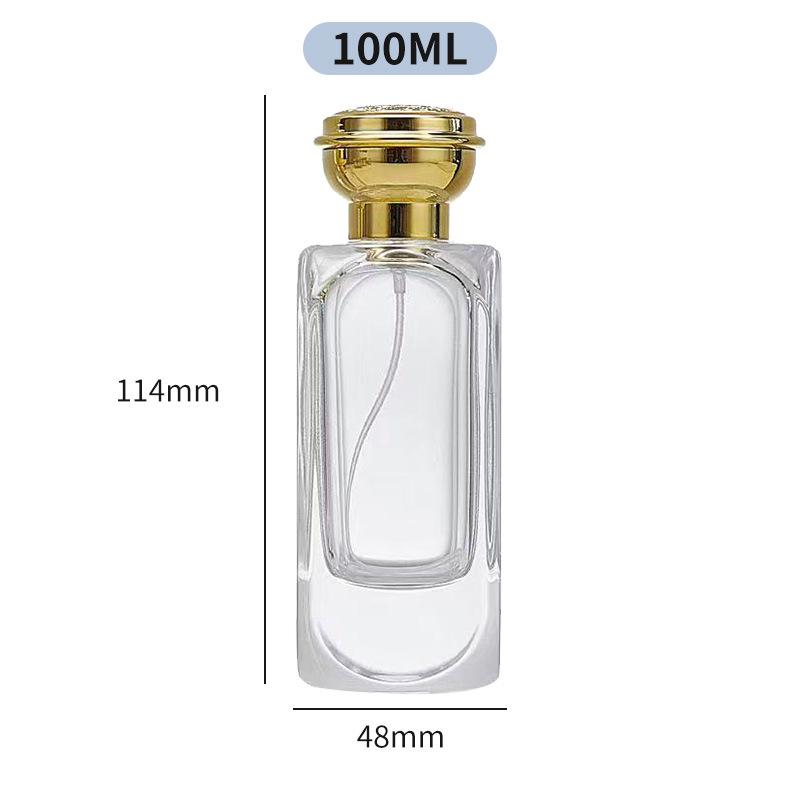 100ml Large Capacity High-End Glass Perfume Spray Bottle