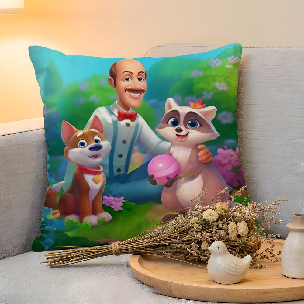 

Cushion Cover Linen SkinFriendly Soft Decorative Case For Sofa Home Decor Fun Game GGardenscapes Pillow cover 30x30cm