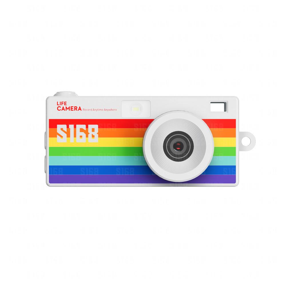 Trendy Mini Retro Rainbow Digital Camera Keychain - Portable Student Camera for Photos & Videos