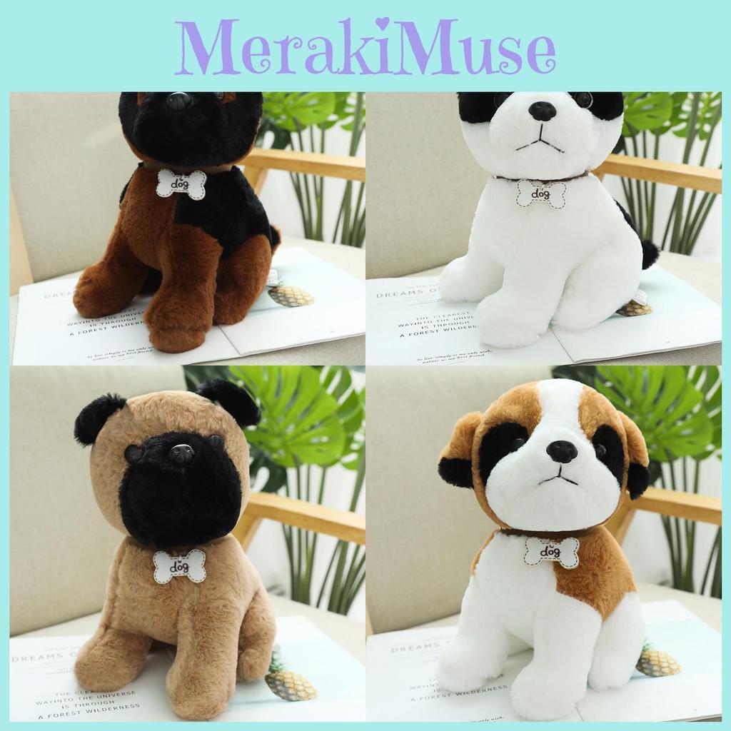 Adorable Plush Cartoon Dog Pug Chihuahua Stuffed Animal Toy Soft Cuddly Pet Doll