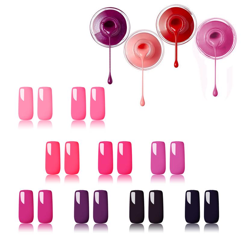 Mtssii 5ml Pure Color Paint Polish Lacquer Red Charming Series UV&Led Soak Off Nail Gel DIY Paints