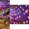 Stars Snowflakes Outdoor Solar Led String Lights Tent Decor For Camping And Party
