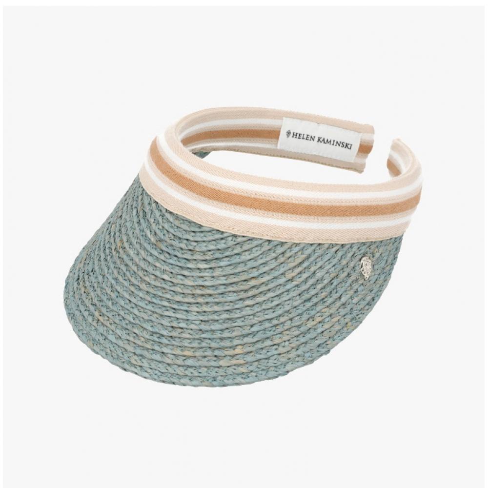 Helen Kaminski Bianca 8c Glass Nuga Stripe Visor Sun Cap Hat52203