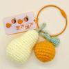 Handmade Crochet Persimmon & Peanut Keychain Pendant - Backpack Accessories & Small Gifts