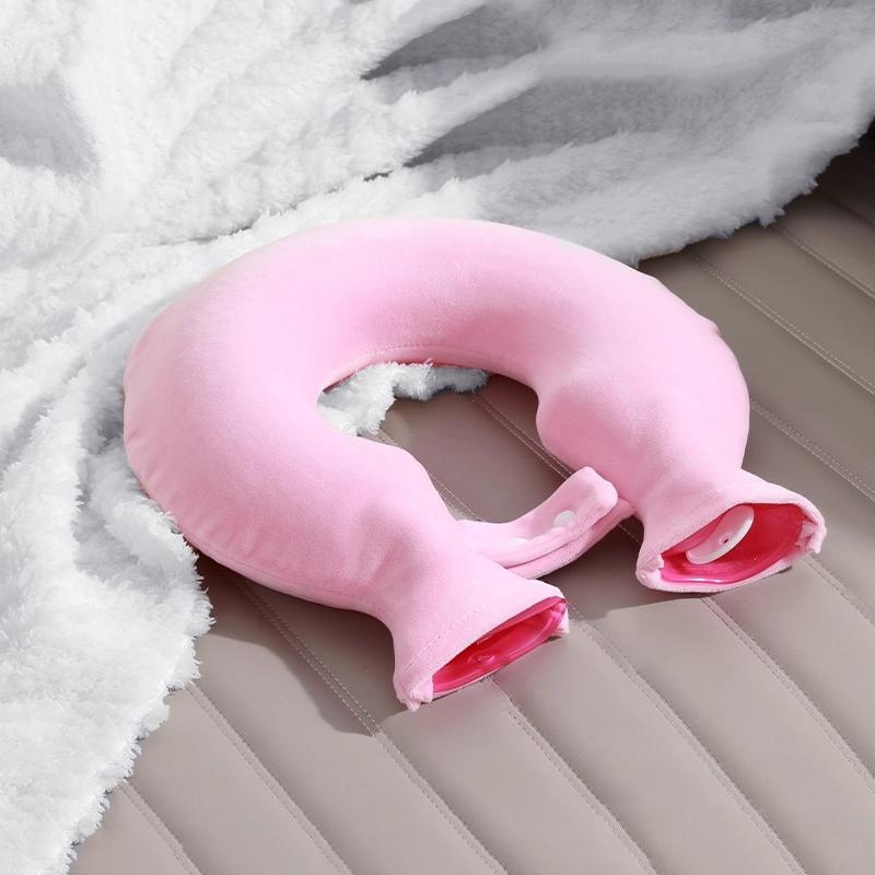 Vattenfylld U-formad Halsvärmare Halshängande Explosionssäker Handvärmare Hals Varm Kompress Varmvattenflaska Påse