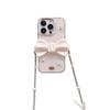 Three-Dimensional Glitter Bow Back Clip Mobile Phone Case For Iphone16Pro Messenger Chain Strap Apple 15 Diamond X
