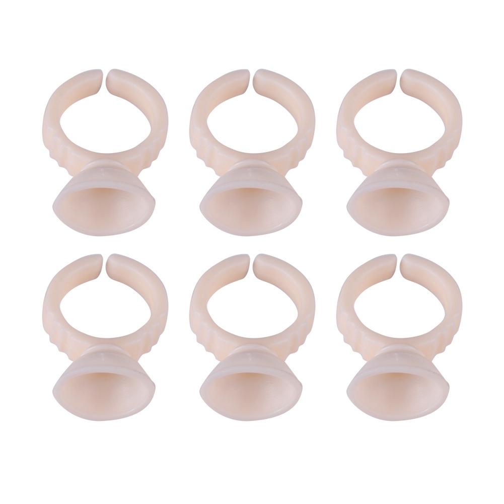 3 Types 100pcs Silicone Semi Permanent Tattoo Ink Ring Cup for Pigment Holder