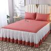 3 Pcs Solid Color Bedspread on The Bed Home Knit Dust-proof Smooth Cotton Bed Cover for Queen/King Size Bed