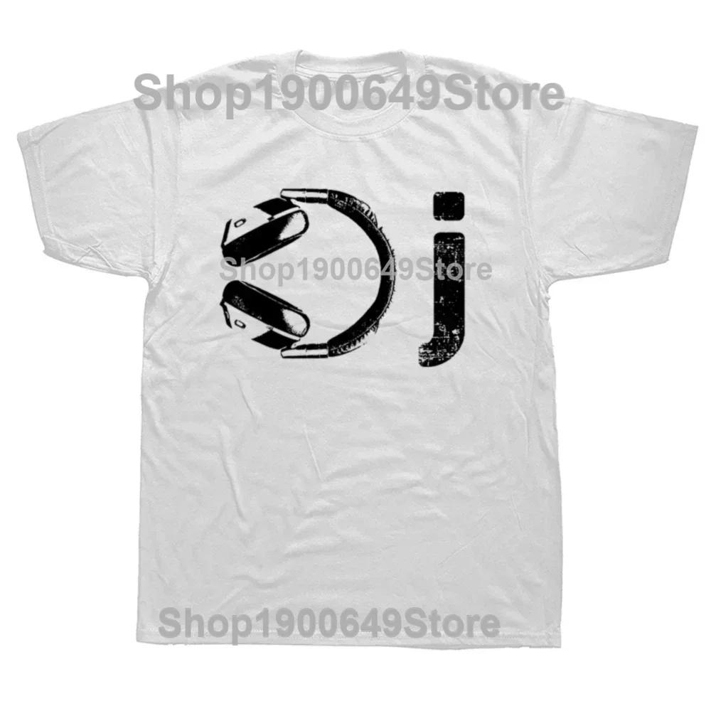 Funny Headphones Around The Neck T Shirt Cool Music Rock and Roll DJ Men Womens Fashion Casual Oversized 100 Cotton TShirt