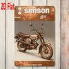 Retro Tin Motorcycle Wall Art for Cafe Bar Garage Decor
