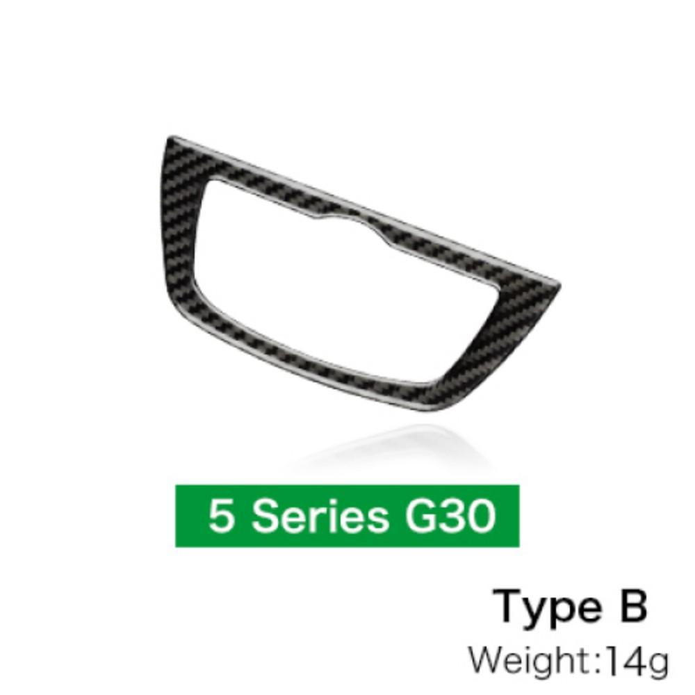 Carbon Fiber Headlight Switch Control Panel Frame Trim for BMW 5 Series G30 2018 2019 2020 2021 2022 Dashboard Side Sticker