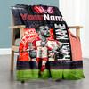 Bayern Munich Personalized Text Blanket Gift Personalized Blanket Soft Warm Cozy Suitable for Couch Living Room Livingroom Nap Four Seasons Universal