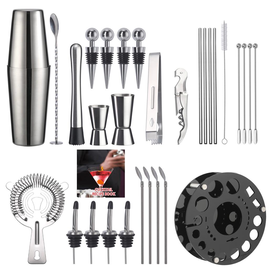 Edelstahl Barkeeper Set Selbstlernender Cocktail Shaker Shaker Shaker Shaker Werkzeug Shaker Bar Shaker