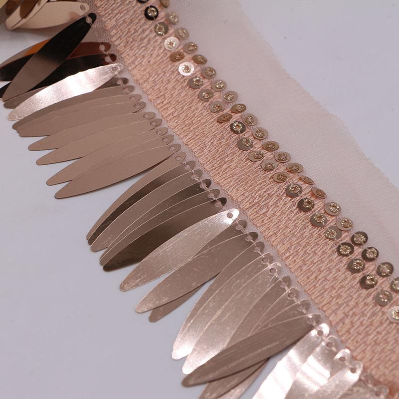 

10 ярдов этнического стиля пайетки кружевная отделка лазерная блестящая бахрома лента для шитья танцевальные выступления сценическая одежда аксессуары 10 Yards